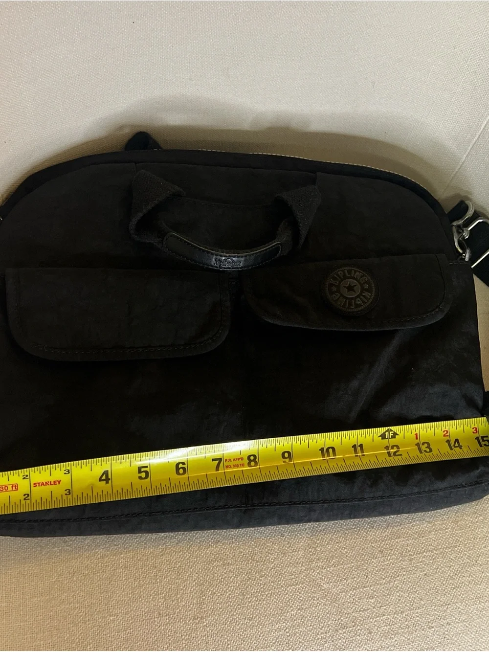 Kipling Black Men's Laptop Bag with Top Handles
